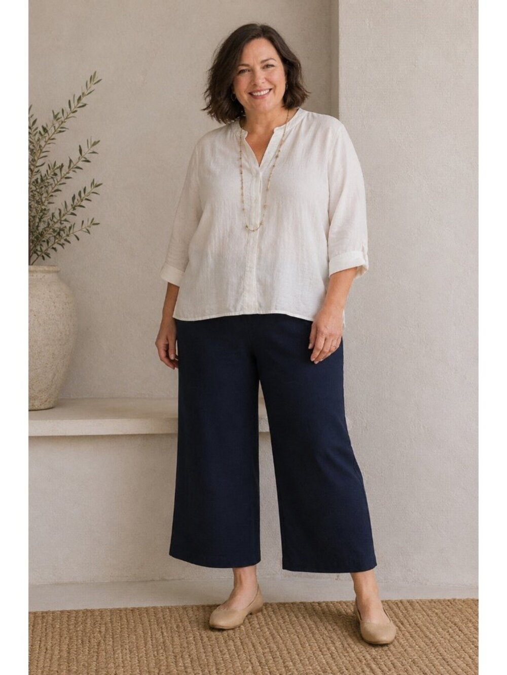 J Jill Wearever Collection Pant Sz XLP XL Petite Black Full Leg Cropped Pull On - Picture 3 of 9